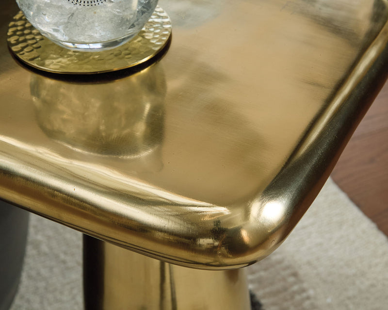 Dallenburg - Gold Finish - Accent Table - JaxCo Furniture