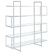 Elmer - 5-Shelf Bookshelf - Clear And Chrome - JaxCo Furniture