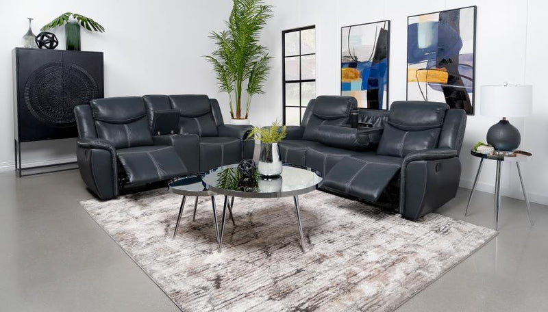 Sloane - Upholstered Reclining Sofa Set - JaxCo Furniture