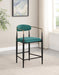 Tina - Metal Counter Height Bar Stool With Upholstered Back And Seat (Set of 2) - JaxCo Furniture