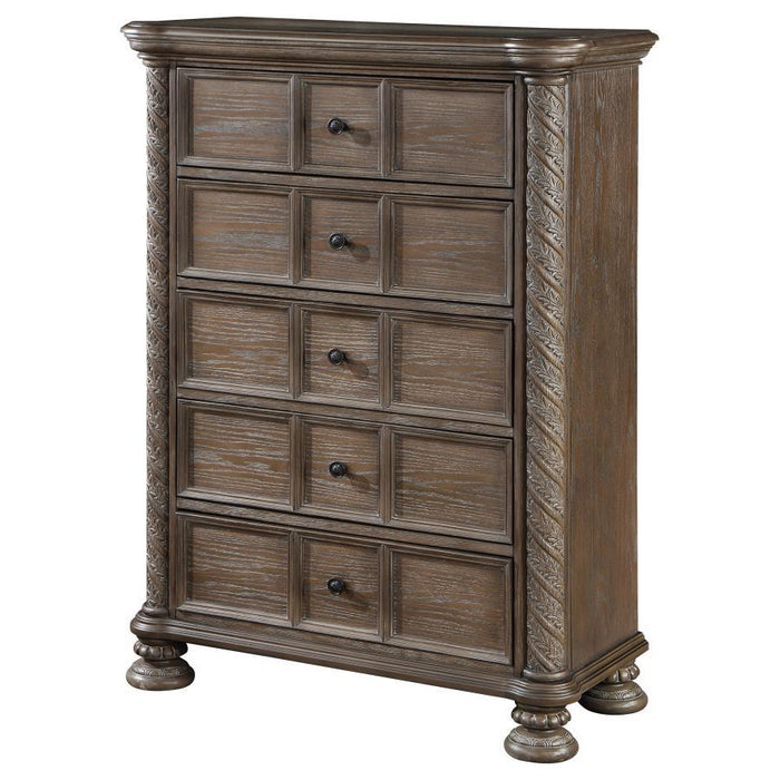 Emmett - 5-Drawer Bedroom Chest - Walnut - JaxCo Furniture