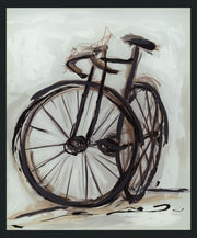 Pedal - 48" x 72" Painting By Buddy Whitlock - Black / Light Blue - JaxCo Furniture