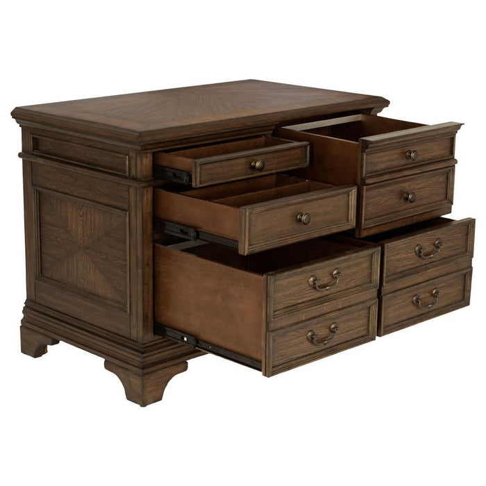 Hartshill - 5-Drawer Home Office File Cabinet - Burnished Oak - JaxCo Furniture