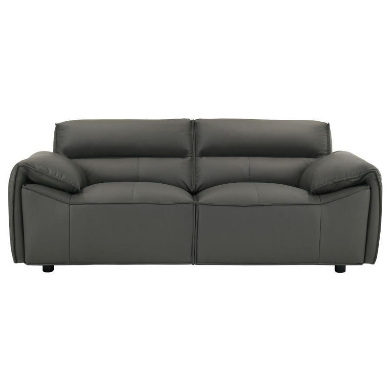 Buxton - Top Grain Leather Upholstered Loveseat - JaxCo Furniture