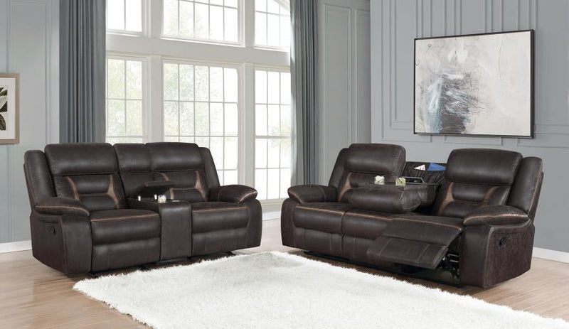 Greer - Upholstered Reclining Sofa Set - JaxCo Furniture