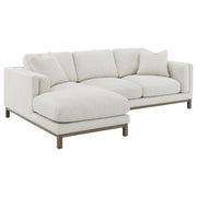 Geneva - Boucle Upholstered Sectional Chaise Sofa - Sand - JaxCo Furniture