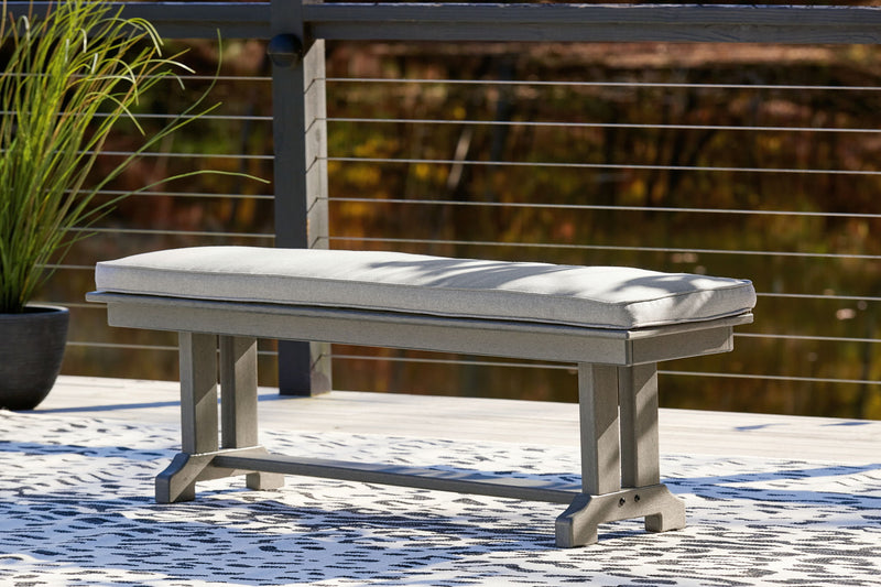 Visola - Bench with Cushion - Gray - JaxCo Furniture