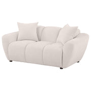 Destino - Chenille Upholstered Splayed Arm Loveseat - Greige - JaxCo Furniture
