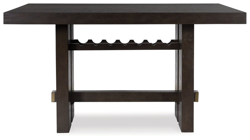 Burkhaus - Dark Brown - Rectangular Dining Room Counter Table - JaxCo Furniture