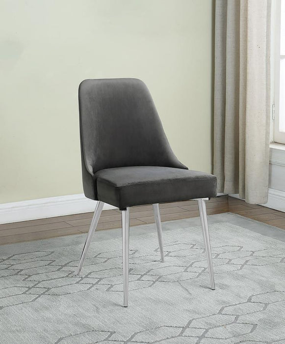 Cabianca - Upholstered Dining Side Chair (Set of 2) - Gray - JaxCo Furniture