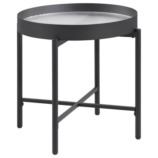 Ozella - Round Table With Hidden Storage Sandy - JaxCo Furniture