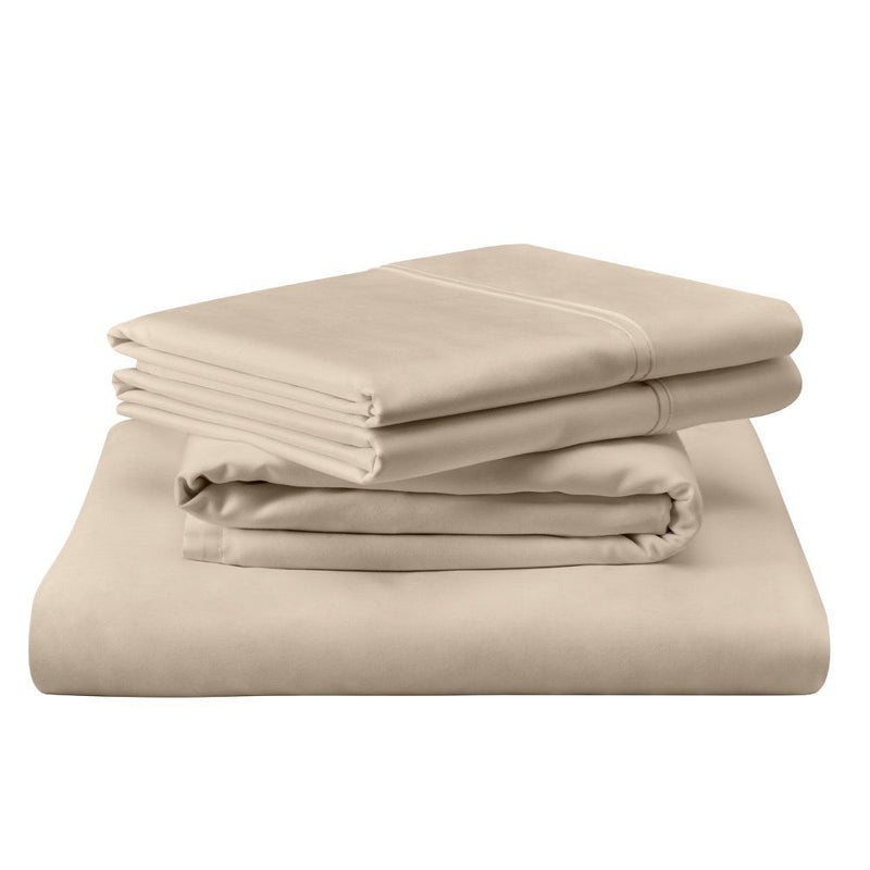Linens - Tempur Luxe Egyptian Cotton Sheet Set - Sandstone - JaxCo Furniture