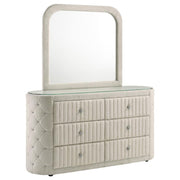 Sonya - 6-Drawer Upholstered Bedroom Dresser - JaxCo Furniture