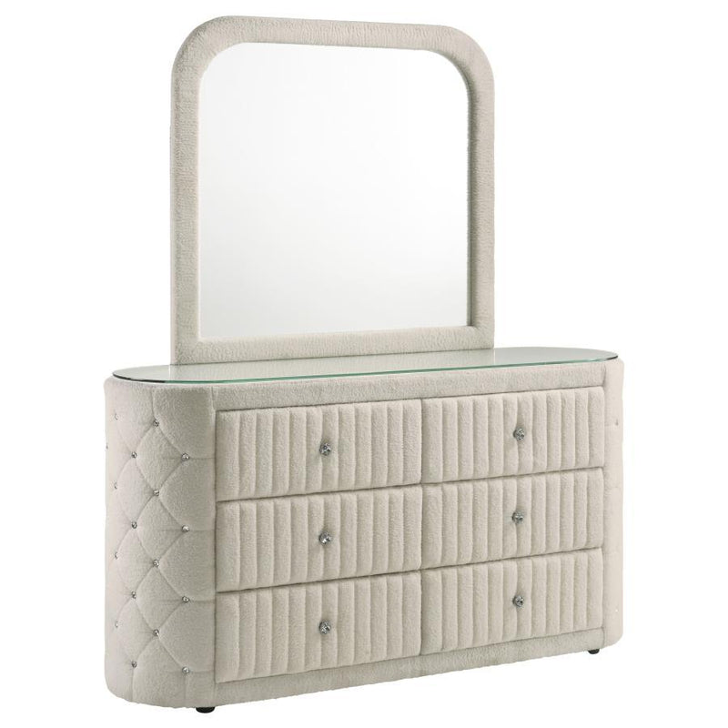 Sonya - 6-Drawer Upholstered Bedroom Dresser - JaxCo Furniture