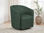 Mossbrook - Fabric Upholstered Swivel Accent Chair - JaxCo Furniture