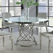 Irene - Round Glass Top Dining Table - Chrome - JaxCo Furniture