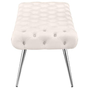 Ella - Upholstered Tufted Bench Metal Legs - JaxCo Furniture