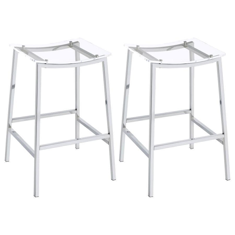 Jovani - Acrylic Backless Bar Stools (Set of 2) - JaxCo Furniture
