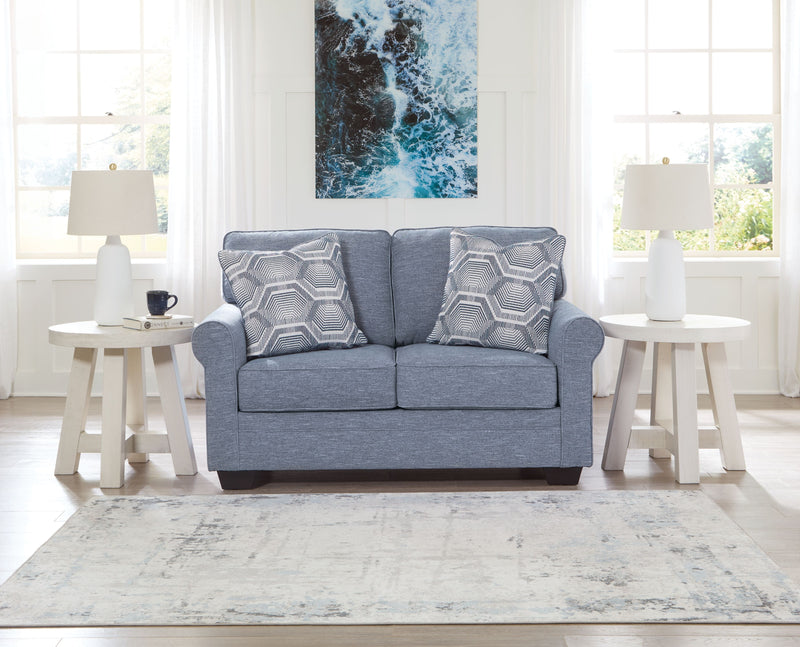 Carissa Manor - Denim - Loveseat - JaxCo Furniture