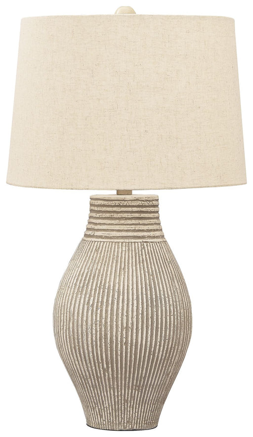 Layal - Beige - Paper Table Lamp - JaxCo Furniture