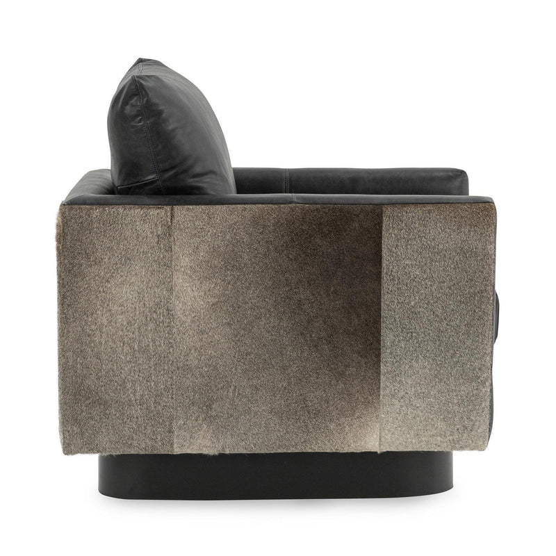 Lathe - Leather/Hide Accent Chair - JaxCo Furniture