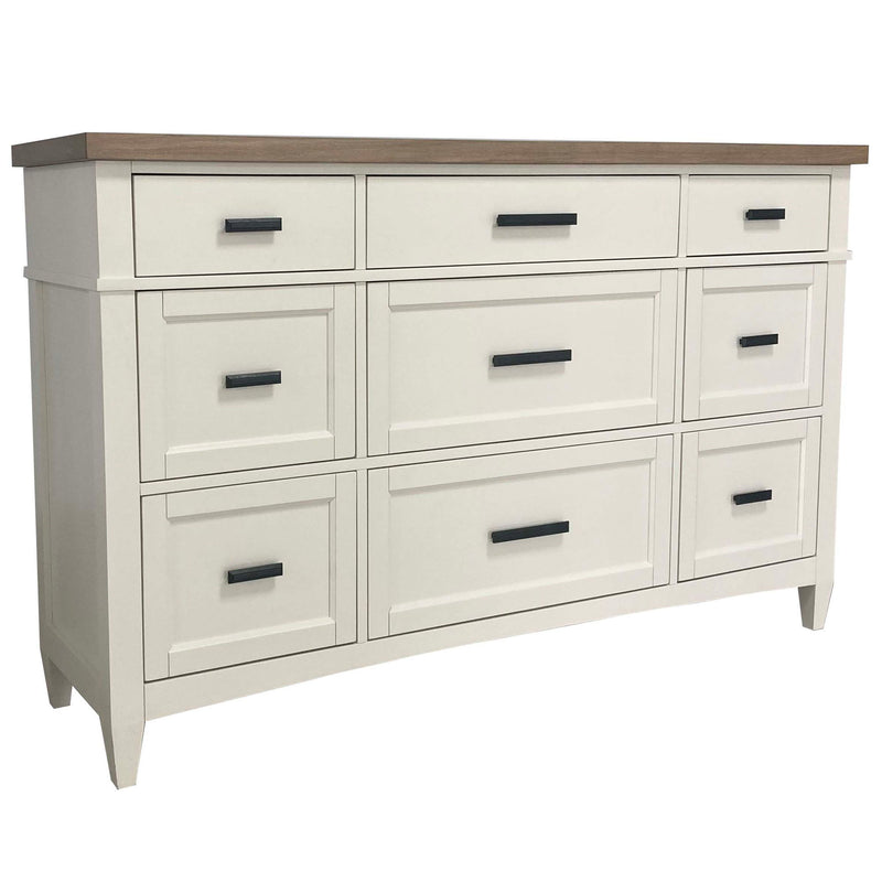 Americana Modern Bedroom - 9 Drawer Dresser - Cotton - JaxCo Furniture