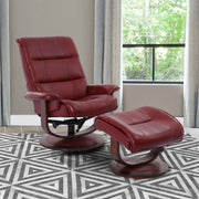 Knight - Manual Reclining Swivel Chair and Ottoman - JaxCo Furniture