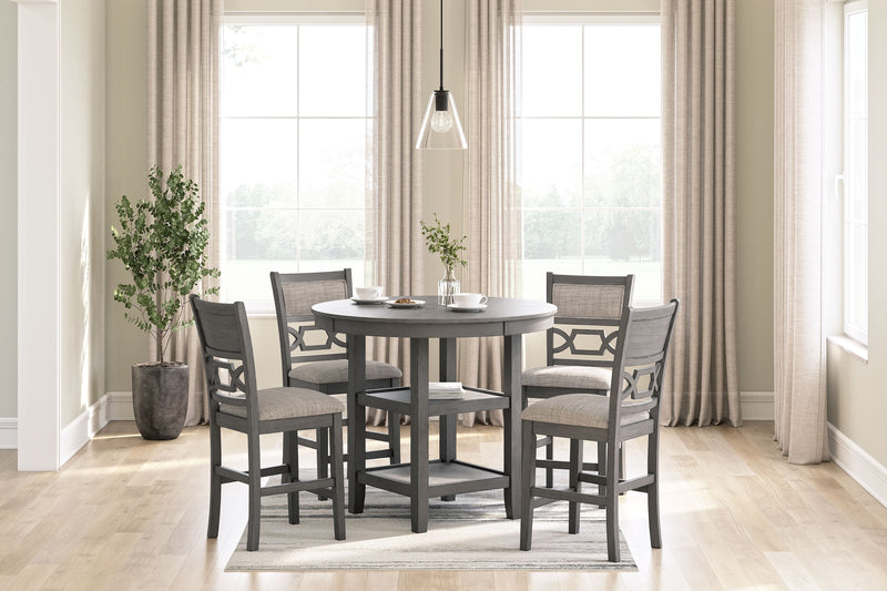 Wrenning - Gray - Drm Counter Table Set (Set of 5) - JaxCo Furniture