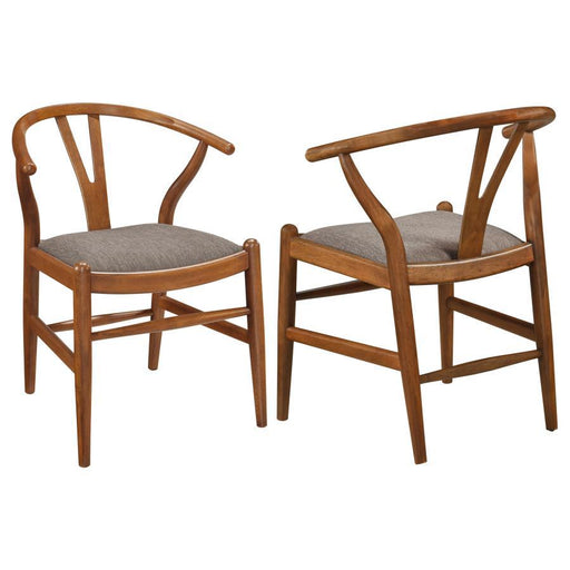 Dinah - Wood Wishbone Dining Side Chair (Set of 2) - Walnut - JaxCo Furniture