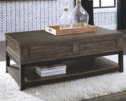 Johurst - Grayish Brown - LIFT TOP COCKTAIL TABLE - JaxCo Furniture