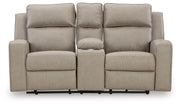 Lavenhorne - Pebble - Dbl Rec Loveseat W/Console - JaxCo Furniture