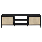 Amherst - 70" 2-Door Metal TV Stand Media Console - Black - JaxCo Furniture