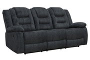 Bolton - Manual Reclining Sofa - Misty Storm - JaxCo Furniture
