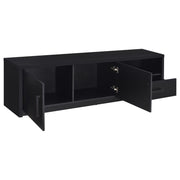 Murray - 70" 2-Door TV Stand Media Console - Black - JaxCo Furniture