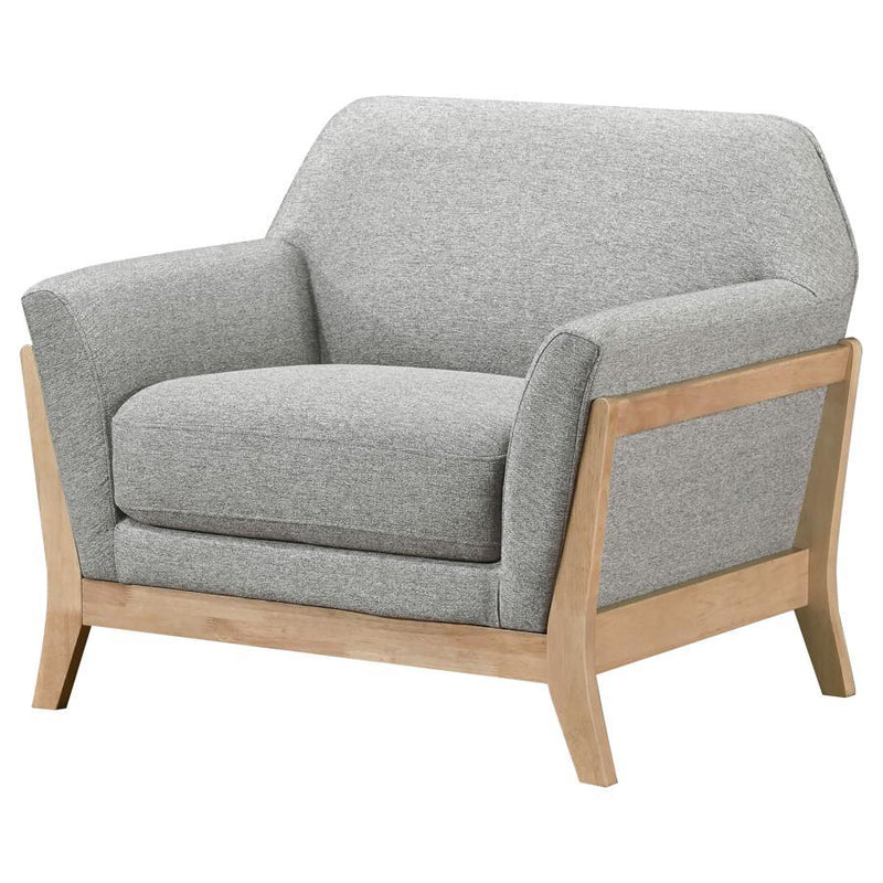 Vaughn - Fabric Upholstered Flared Arm Accent Chair - Gray - JaxCo Furniture