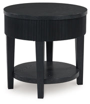 Marstream - Black - Round End Table - JaxCo Furniture
