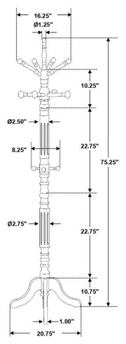Achelle - 11 Hook Freestanding Coat Rack Hanger - JaxCo Furniture
