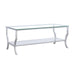 Saide - Rectangular Glass Top Coffee Table - Chrome - JaxCo Furniture