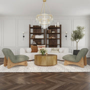 Layne - Round Coffee Table With Casters - JaxCo Furniture