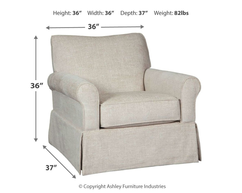 Searcy - Quartz - Swivel Glider Accent Chair - JaxCo Furniture