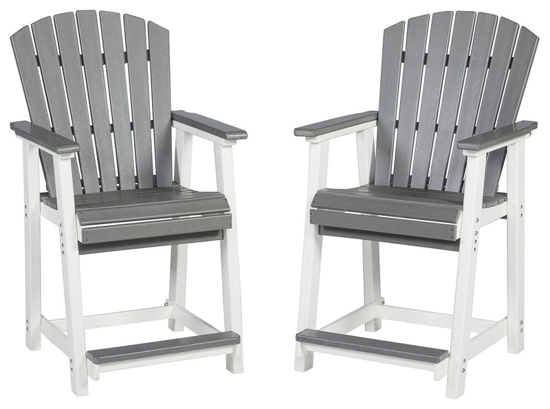 Transville - Gray / White - Barstool (Set of 2) - JaxCo Furniture