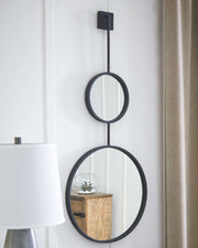 Brewer - Black - Accent Mirror - JaxCo Furniture