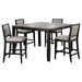 Elodie - 5 Piece Extension Leaf Counter Dining Set Black - Gray - JaxCo Furniture