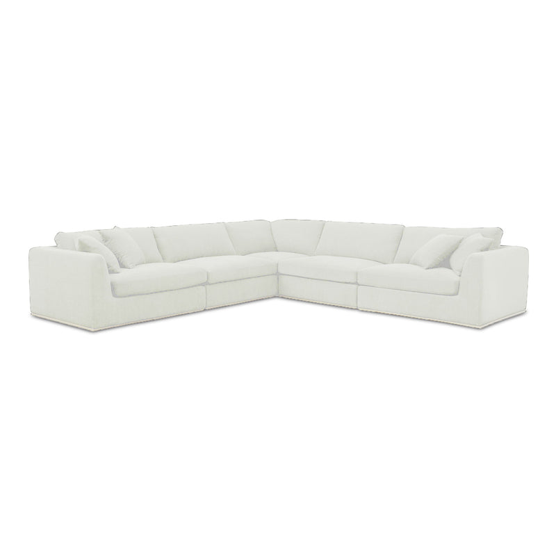 Rue - Classic L Modular Sectional - Off White - JaxCo Furniture