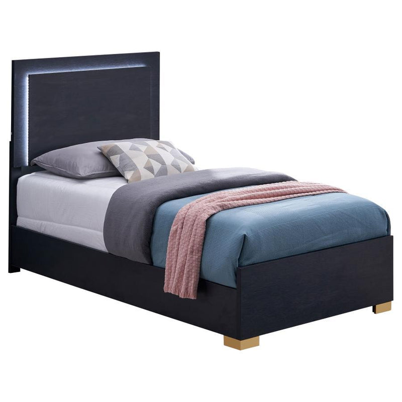 Marceline - Wood LED Panel Bed - JaxCo Furniture