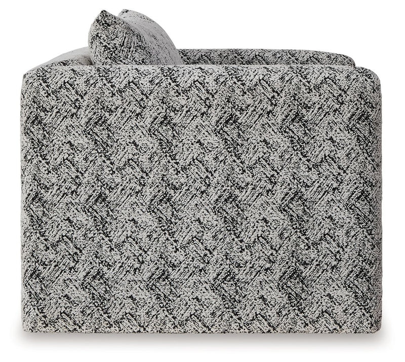 Kenbell - Black / White - Accent Chair - JaxCo Furniture