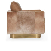 Lathe - Leather/Hide Accent Chair - JaxCo Furniture