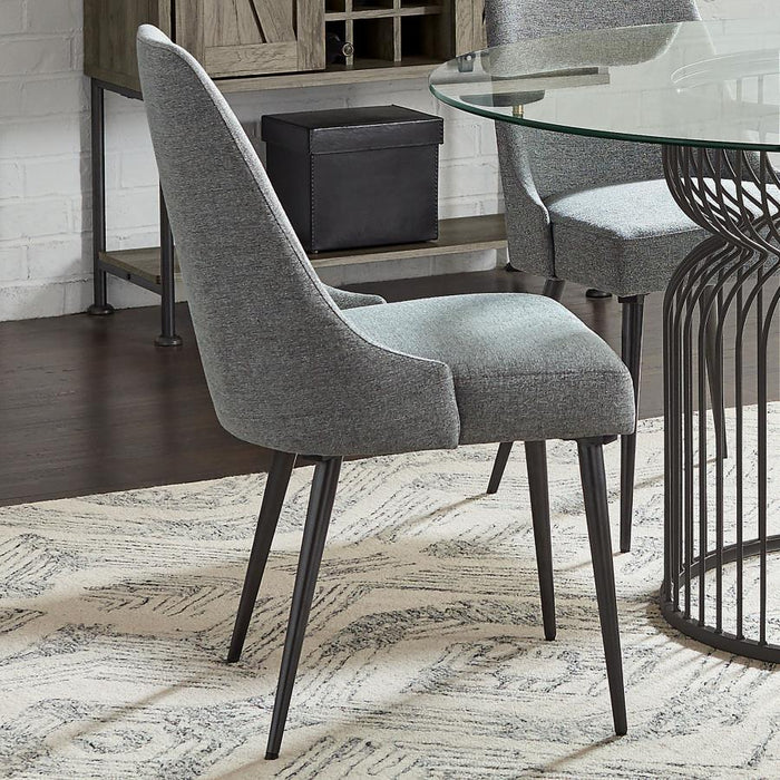 Alan - Fabric Upholstered Dining Side Chair (Set of 2) - Gray - JaxCo Furniture