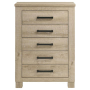 Oakglen - 5-Drawer Bedroom Chest Of Drawers - Weathered Oak - JaxCo Furniture
