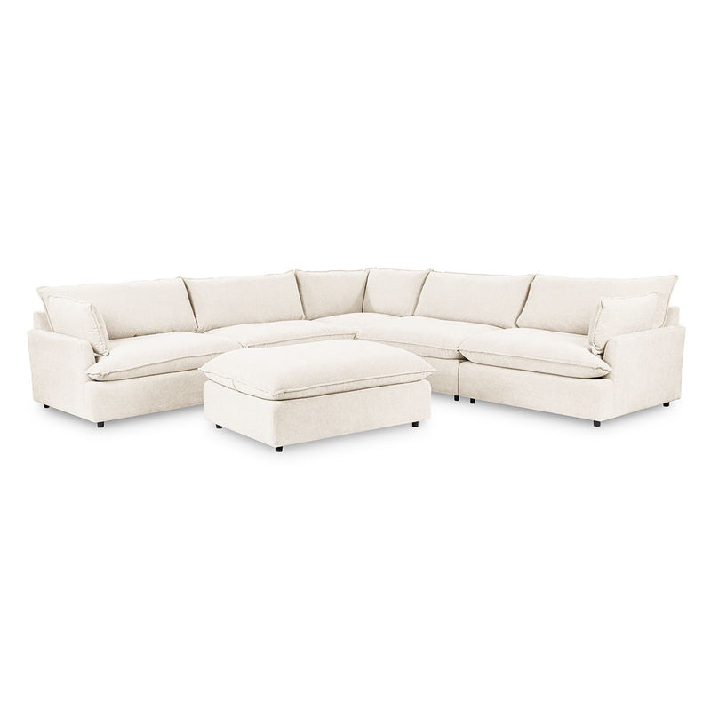 Caplan - 6 Piece Modular Sectional With Ottoman - JaxCo Furniture